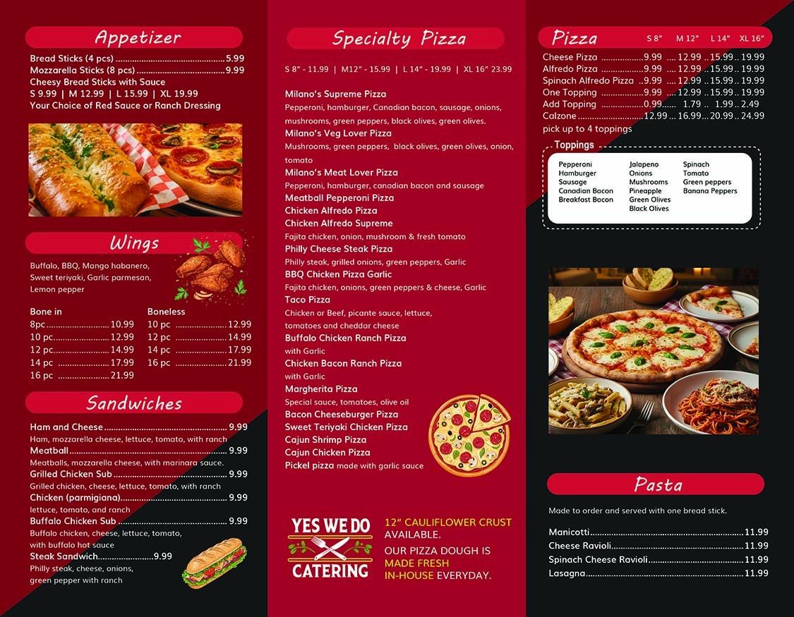 Milano's pizza Hutchins tx